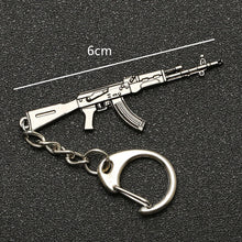 Load image into Gallery viewer, PUBG Keychain Playerunknowns Battlegrounds Backpack Armor Helmet Pan 98k Flare Gun Keyring Key Chain Ring Army Jewelry Wholesale
