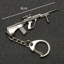 Load image into Gallery viewer, PUBG Keychain Playerunknowns Battlegrounds Backpack Armor Helmet Pan 98k Flare Gun Keyring Key Chain Ring Army Jewelry Wholesale
