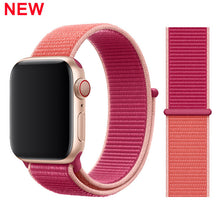 Load image into Gallery viewer, Sport Loop band for Apple watch 5 4 iwatch strap 44mm 40mm 42mm 38mm series 5 4 3 2 Soft Nylon bracelet Apple watch 5
