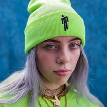 Load image into Gallery viewer, Billie Eilish Beanie 6 Colours Knitted Winter Hat Solid Hip-hop Skullies Knitted Hat Cap Costume Accessory Gifts Warm Winter
