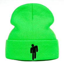 Load image into Gallery viewer, Billie Eilish Beanie 6 Colours Knitted Winter Hat Solid Hip-hop Skullies Knitted Hat Cap Costume Accessory Gifts Warm Winter
