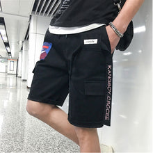 Load image into Gallery viewer, Hip Hop Casual Shorts Men Ribbons Design Shorts 2020 Summer Fashion Male Short Jogger Streetwear Black Pink YYJ-4

