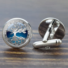Load image into Gallery viewer, Tree of Life Cufflinks for Men Best Man Cufflinks Set Cufflinks Wedding Life Tree Suit Shirt Cuff Links Men Accessories
