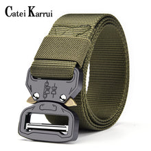 Load image into Gallery viewer, Catei Karrui Outdoor Hunting Metal tactical belts for men multifunctional buckle high quality Marine Corps men's training Belt
