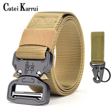 Load image into Gallery viewer, Catei Karrui Outdoor Hunting Metal tactical belts for men multifunctional buckle high quality Marine Corps men's training Belt
