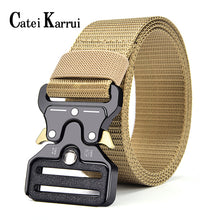 Load image into Gallery viewer, Catei Karrui Outdoor Hunting Metal tactical belts for men multifunctional buckle high quality Marine Corps men's training Belt
