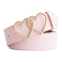 Load image into Gallery viewer, NO.ONEPAUL New with adjustable ladies luxury brand cute Heart-shaped thin belt high quality punk fashion belts sweetheart buckle
