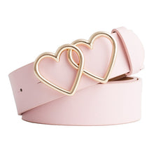 Load image into Gallery viewer, NO.ONEPAUL New with adjustable ladies luxury brand cute Heart-shaped thin belt high quality punk fashion belts sweetheart buckle
