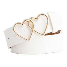Load image into Gallery viewer, NO.ONEPAUL New with adjustable ladies luxury brand cute Heart-shaped thin belt high quality punk fashion belts sweetheart buckle
