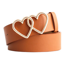 Load image into Gallery viewer, NO.ONEPAUL New with adjustable ladies luxury brand cute Heart-shaped thin belt high quality punk fashion belts sweetheart buckle
