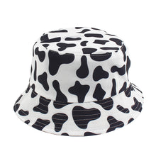 Load image into Gallery viewer, New Fashion Cow Print Hat White Black Bucket Hat Reversible Fisherman Caps Summer Hats For Women Gorras
