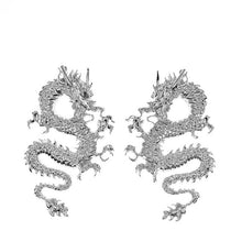 Load image into Gallery viewer, Punk Gold Tone Firery Dragon Stud Earrings For Women 2020 Unique Chic Metal Dragon Statement Earrings Jewelry Femme Bijoux
