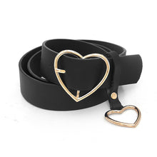 Load image into Gallery viewer, PKWYKLRE New sweetheart buckle with adjustable ladies luxury brand cute Heart-shaped thin belt high quality punk fashion belts
