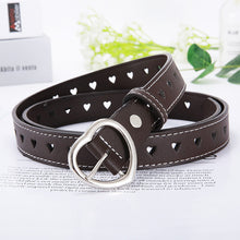 Load image into Gallery viewer, PKWYKLRE New sweetheart buckle with adjustable ladies luxury brand cute Heart-shaped thin belt high quality punk fashion belts
