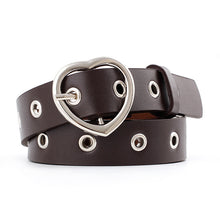 Load image into Gallery viewer, PKWYKLRE New sweetheart buckle with adjustable ladies luxury brand cute Heart-shaped thin belt high quality punk fashion belts
