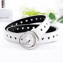 Load image into Gallery viewer, PKWYKLRE New sweetheart buckle with adjustable ladies luxury brand cute Heart-shaped thin belt high quality punk fashion belts
