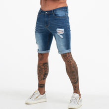 Load image into Gallery viewer, Mens Shorts Summmer Fitness Shorts Elastic Waist Ripped Summer Jeans Shorts for Men Casual Streetwear Dropshipping EU Size dk03
