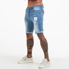 Load image into Gallery viewer, Mens Shorts Summmer Fitness Shorts Elastic Waist Ripped Summer Jeans Shorts for Men Casual Streetwear Dropshipping EU Size dk03

