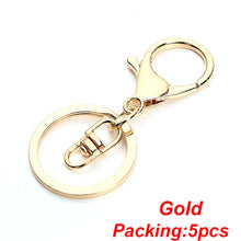 Load image into Gallery viewer, 5-20pcs/lot Key Chain Key Ring keychain Bronze Rhodium Gold 28mm Long Round Split Keyrings Keychain Jewelry Making Wholesale DIY
