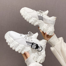 Load image into Gallery viewer, 2020 Women Platform Sneakers Ulzzang Fashion White Woman Lace Up Casual Shoes Tenis Female Designers Chunky Comfortable Trainers
