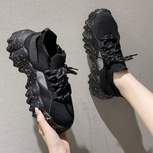 Load image into Gallery viewer, 2020 Women Platform Sneakers Ulzzang Fashion White Woman Lace Up Casual Shoes Tenis Female Designers Chunky Comfortable Trainers
