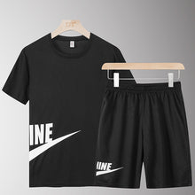 Load image into Gallery viewer, Sports Male Tracksuit Clothing Summer Men Set Fitness Suit Sporting Suits Short Sleeve T Shirt  Shorts Quick Drying 2 Piece Set
