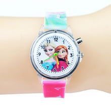 Load image into Gallery viewer, Princess Elsa Children Watches Kids Spiderman Colorful Light Source Boys Watch Girls Party Gift Clock Wrist Relogio Feminino
