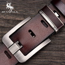 Load image into Gallery viewer, JIFANPAUL Brand Genuine Men's Leather Fashion Belt Alloy Material Pin Buckle Business Retro Men's Jeans Wild High Quality  Belts
