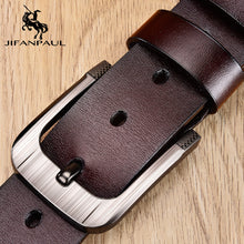 Load image into Gallery viewer, JIFANPAUL Brand Genuine Men's Leather Fashion Belt Alloy Material Pin Buckle Business Retro Men's Jeans Wild High Quality  Belts
