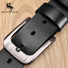 Load image into Gallery viewer, JIFANPAUL Brand Genuine Men's Leather Fashion Belt Alloy Material Pin Buckle Business Retro Men's Jeans Wild High Quality  Belts
