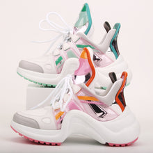 Load image into Gallery viewer, Hot Selling Arched Fashion Shoes Ultra Breathable Mesh Leather Casual Shoes Lace Up Trainers Brand Street Styles Women Sneakers
