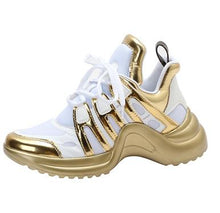 Load image into Gallery viewer, Hot Selling Arched Fashion Shoes Ultra Breathable Mesh Leather Casual Shoes Lace Up Trainers Brand Street Styles Women Sneakers
