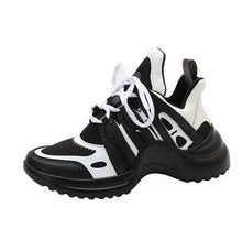 Load image into Gallery viewer, Hot Selling Arched Fashion Shoes Ultra Breathable Mesh Leather Casual Shoes Lace Up Trainers Brand Street Styles Women Sneakers
