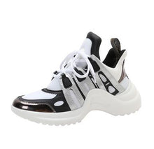 Load image into Gallery viewer, Hot Selling Arched Fashion Shoes Ultra Breathable Mesh Leather Casual Shoes Lace Up Trainers Brand Street Styles Women Sneakers
