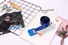 Load image into Gallery viewer, 2020 new Off White Belts Embroidery Canvas Letter 130-200cm street Belt for Women Luxury Designer Brand industrial yellow Belts
