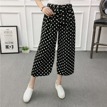 Load image into Gallery viewer, ETOSELL Women New Summer Wide Leg Pants Casual Loose High Elastic Waist Harem Pants Loose Belt Striped Elasticated Trousers
