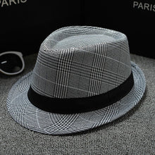 Load image into Gallery viewer, 2018 England Retro Men's Fedoras Top Jazz Plaid Hat Spring Summer Autumn Bowler Hats Cap Classic Version chapeau Hats
