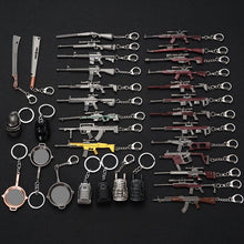 Load image into Gallery viewer, 2020 Fashion PUBG Eat Chicken Keychain Battlegrounds Backpack Battle Frying Pan Helmet 98k Key Ring Woman Man Jewwlry Wholesale
