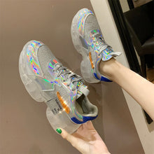 Load image into Gallery viewer, Transparent Sneakers Women Harajuku Ladies Platform Jelly Shoes Laser Casual Shoes Woman Shining Running Footwear
