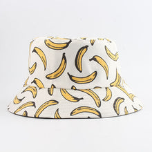Load image into Gallery viewer, Panama Bucket Hat Men Women Summer Bucket Cap Banana Print Yellow Hat Bob Hat Hip Hop Gorros Fishing Fisherman Hat
