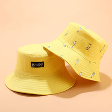 Load image into Gallery viewer, Panama Bucket Hat Men Women Summer Bucket Cap Banana Print Yellow Hat Bob Hat Hip Hop Gorros Fishing Fisherman Hat
