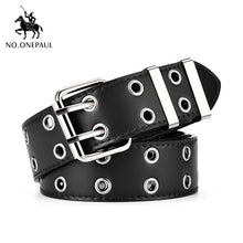 Load image into Gallery viewer, NO.ONEPAUL women belt Genuine Leather New Punk style fashion Pin Buckle jeans Decorative Belt Chain luxury brand belts for women
