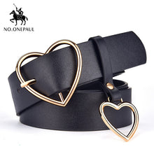 Load image into Gallery viewer, NO.ONEPAUL women belt Genuine Leather New Punk style fashion Pin Buckle jeans Decorative Belt Chain luxury brand belts for women
