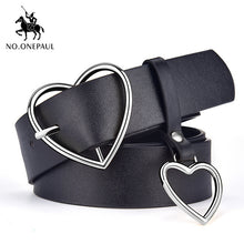Load image into Gallery viewer, NO.ONEPAUL women belt Genuine Leather New Punk style fashion Pin Buckle jeans Decorative Belt Chain luxury brand belts for women
