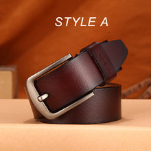 Load image into Gallery viewer, [DWTS]men belt male high quality leather belt men male genuine leather strap luxury pin buckle fancy vintage jeans free shipping
