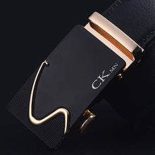 Load image into Gallery viewer, Top Quality Cow Genuine Leather Belt Men Genuine Luxury Leather Belts for Men Strap Male Metal Automatic Buckle

