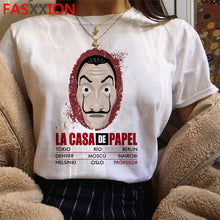 Load image into Gallery viewer, New Money Heist Cool Tshirt Men La Casa De Papel Harajuku T-shirt House of Paper Graphic Tshirt Bella Ciao Hip Hop Top Tees Male
