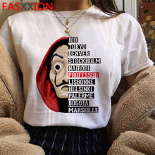 Load image into Gallery viewer, New Money Heist Cool Tshirt Men La Casa De Papel Harajuku T-shirt House of Paper Graphic Tshirt Bella Ciao Hip Hop Top Tees Male
