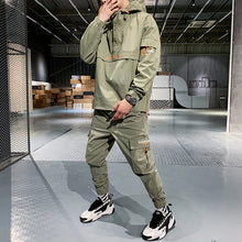 Load image into Gallery viewer, 2020 Workwear jacket men's Hooded Jacket+Pants 2PC Sets  baseball  loose Pullover coat &amp; Long Pants Mens Clothing
