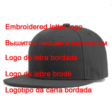 Load image into Gallery viewer, Custom Logo Snapback Cap Team Embroidery Letters Baseball Caps Men Women Hip Hop Flat Hats Outdoor Casual Couple Hat
